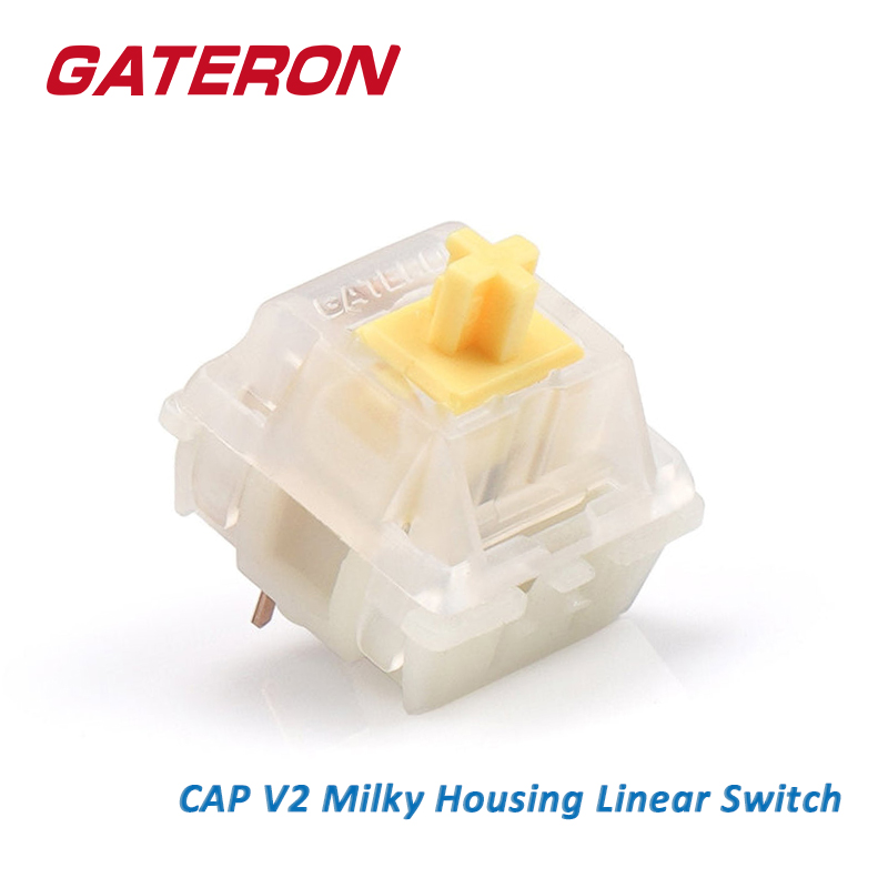 Gaming Accessories Aesthetic - GATERON หมวก Milky สีเหลือง Linear KS-25
