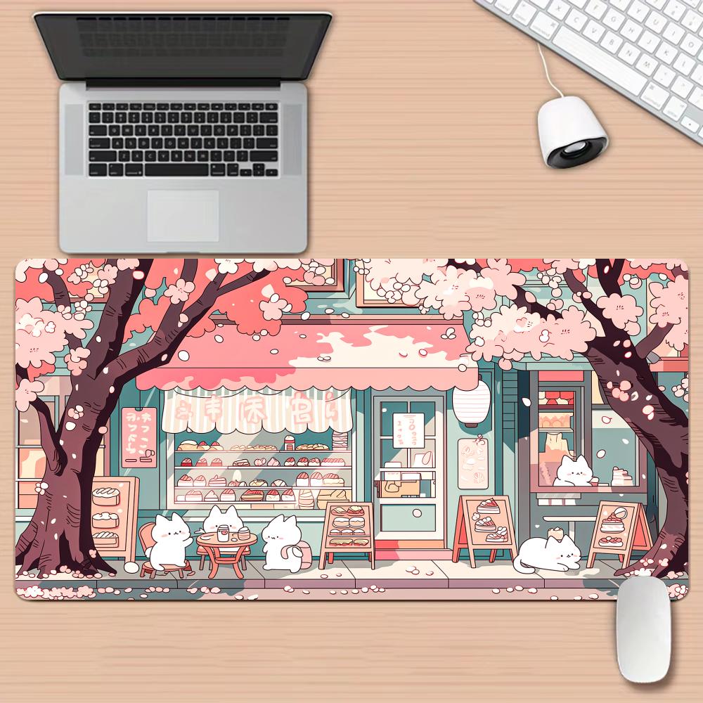 แผ่นรองเมาส์ลายร้านขนมและแมวน่ - Gaming Accessories Shop บทวิจารณ์และราคา