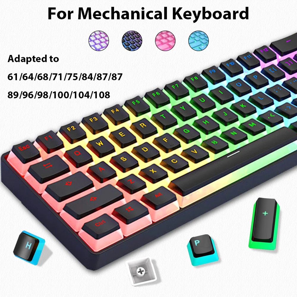 129 คีย์พุดดิ้ง Keycaps PBT Do - Gaming Accessories Aesthetic บทวิจารณ์และราคา